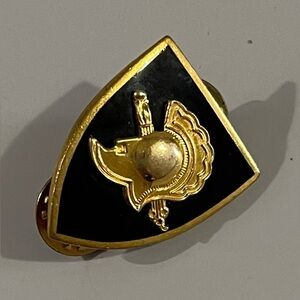 Gold and Black Shield Brooch
